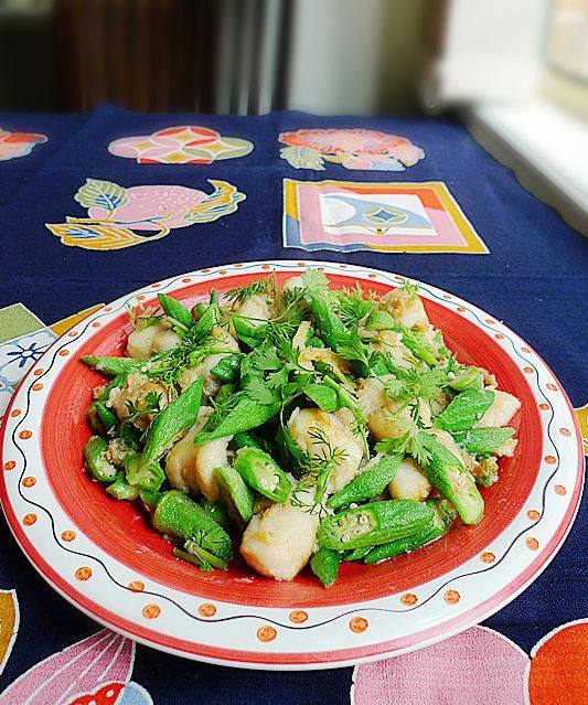 Fish Fillet Stir-Fried Okra