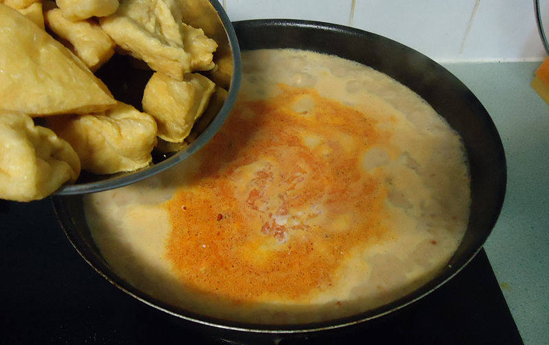 Laksa making steps