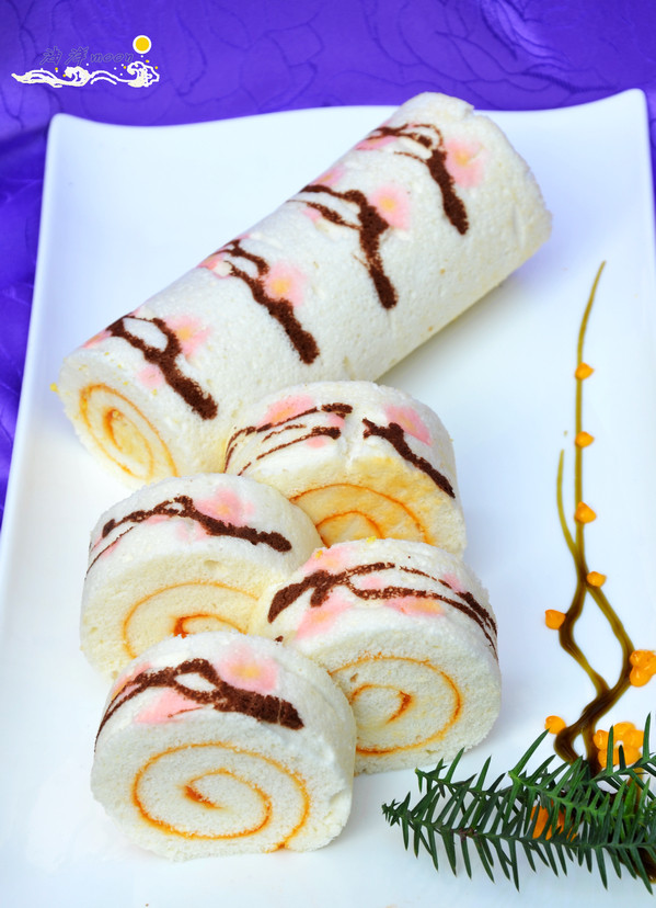 Plum Blossom Cake Roll