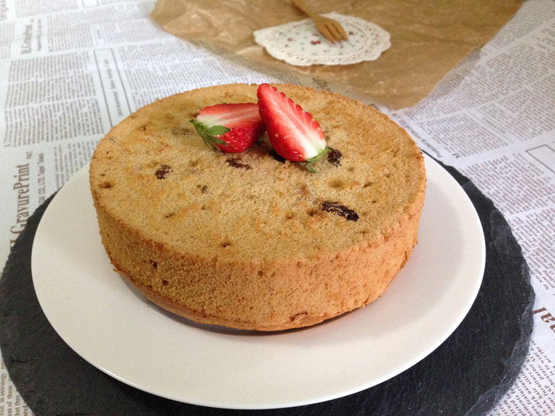 Black Sugar Fruit Cake Chiffon Cake