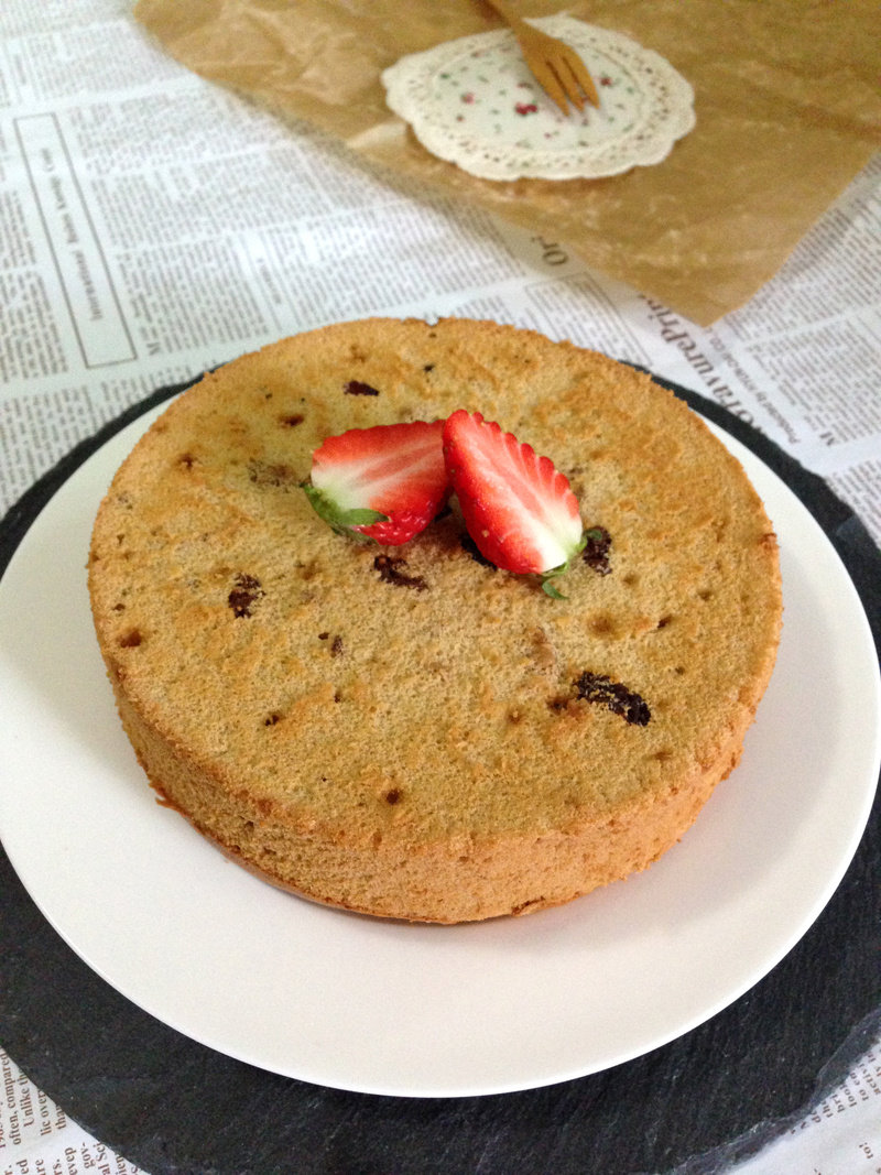 Black Sugar Fruit Cake Chiffon Cake