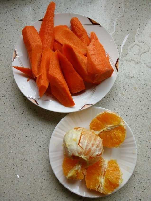 Steps for Making Carrot Orange Juice