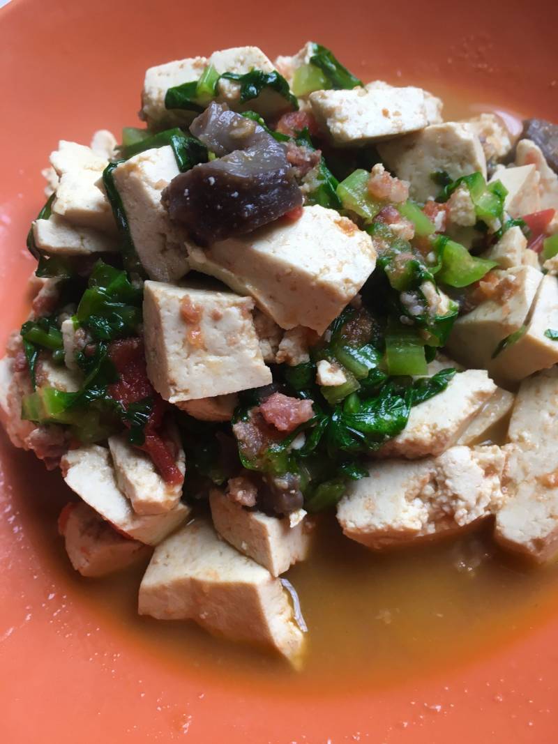 Minced Meat Sea Cucumber and Vegetable Stewed Tofu