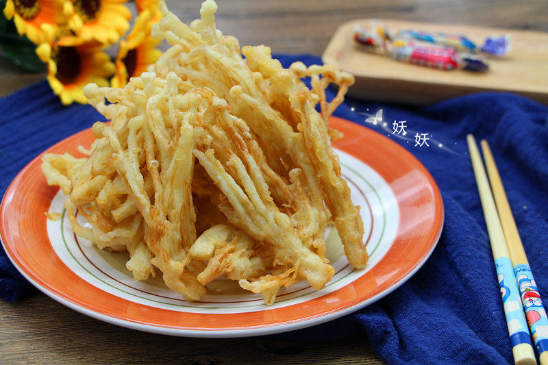 Steps for cooking Shimeji Tempura