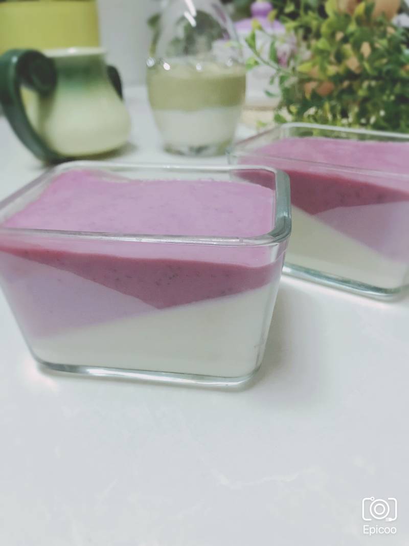 Yogurt Purple Sweet Potato Pudding