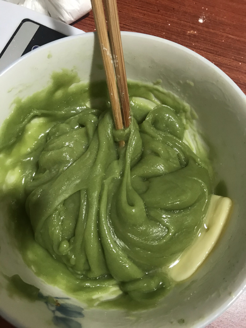 Steps for making Matcha Snowy Mooncake