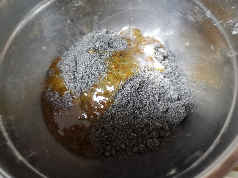 Steps for Making Coconut and Black Sesame Bread