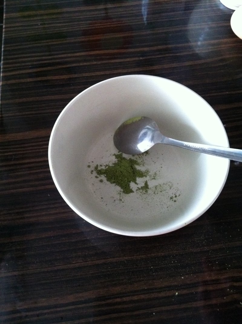 Steps for making Matcha Pudding