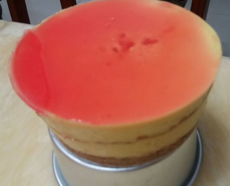 Mango Mousse Cake Making Steps