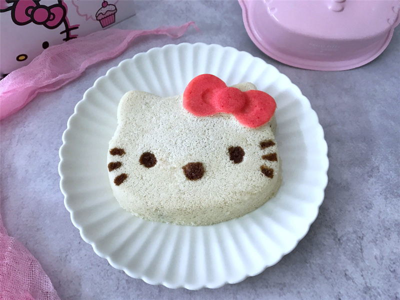 Hello Kitty Rice Cake Making Steps