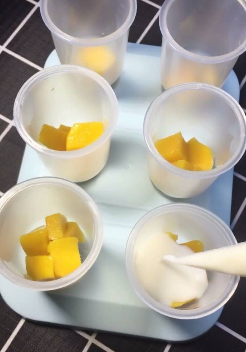 Mango Yogurt Popsicles Making Steps