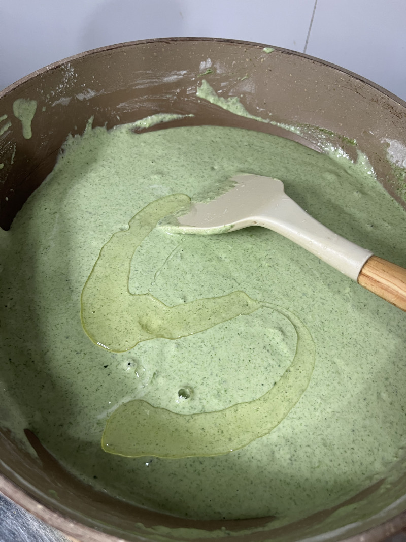 Steps for making Mung Bean Paste Green Dumplings