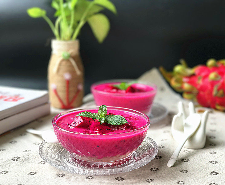 Steps for making Dragon Fruit Coconut Milk Sago Dessert