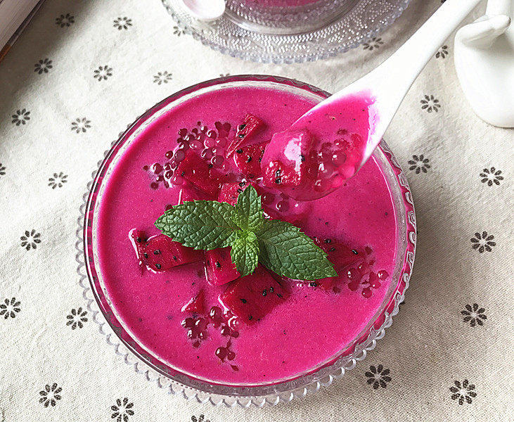 Steps for making Dragon Fruit Coconut Milk Sago Dessert