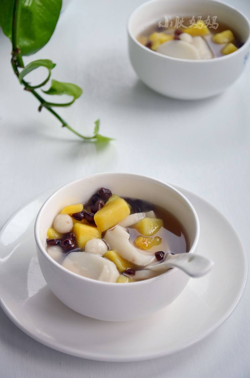 Honey Bean and Osmanthus Rice Cake Soup