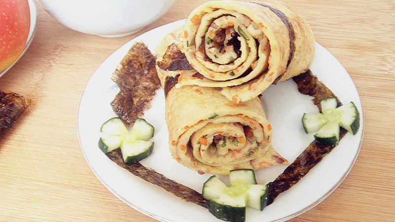 Steps for Making Carrot Okra Egg Pancake