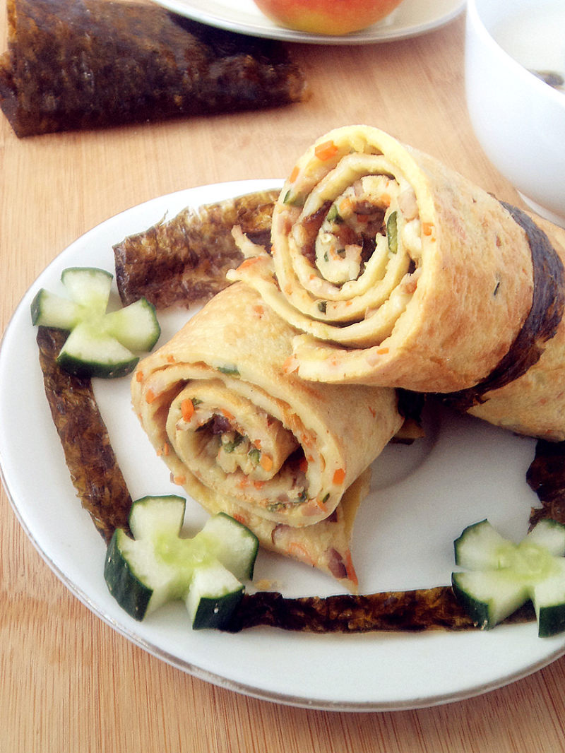 Carrot Okra Egg Pancake