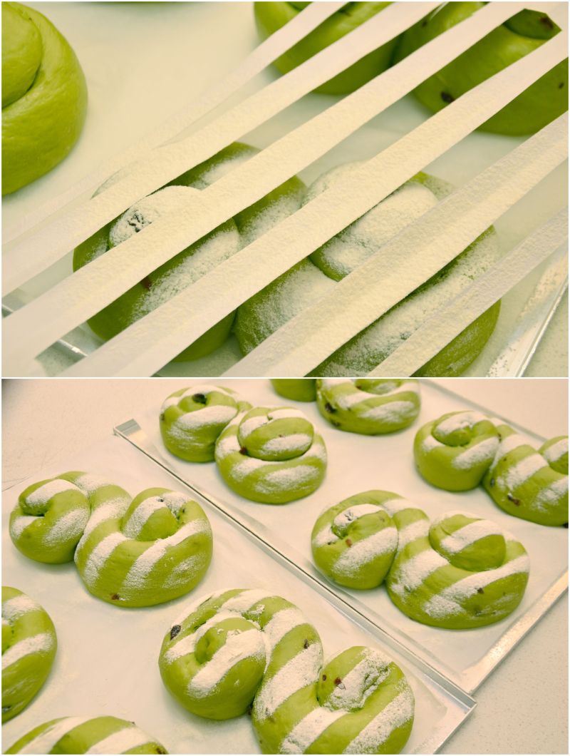 Matcha Cheesecake Soft European Bread Making Steps