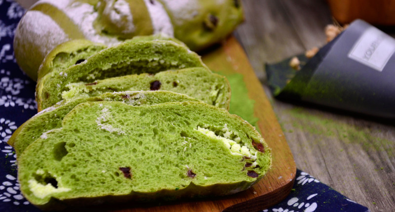 Matcha Cheesecake Soft European Bread Making Steps