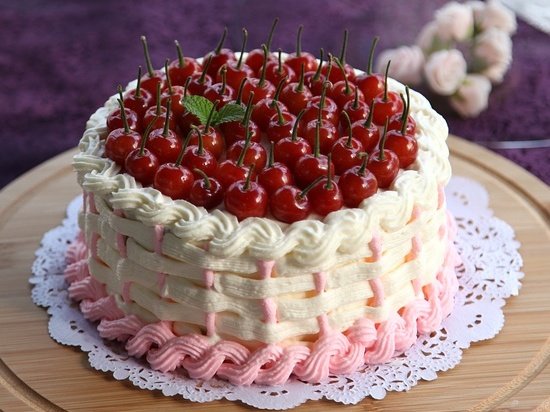 The Most Beautiful Cherry Season - Cherry Cream Cake Making Steps