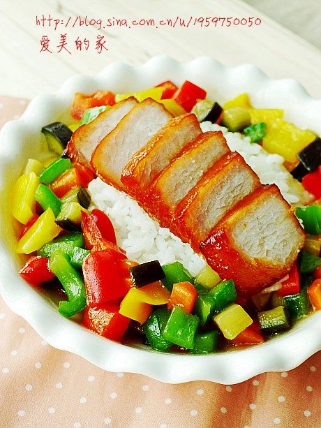 Char Siu Five-Color Rice - A Colorful and Flavorful Lunch for Busy Professionals