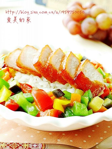 Char Siu Five-Color Rice - A Colorful and Flavorful Lunch for Busy Professionals