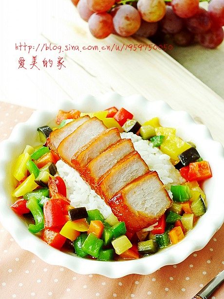 Char Siu Five-Color Rice - A Colorful and Flavorful Lunch for Busy Professionals