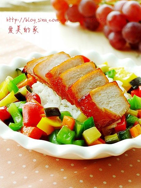 Char Siu Five-Color Rice - A Colorful and Flavorful Lunch for Busy Professionals