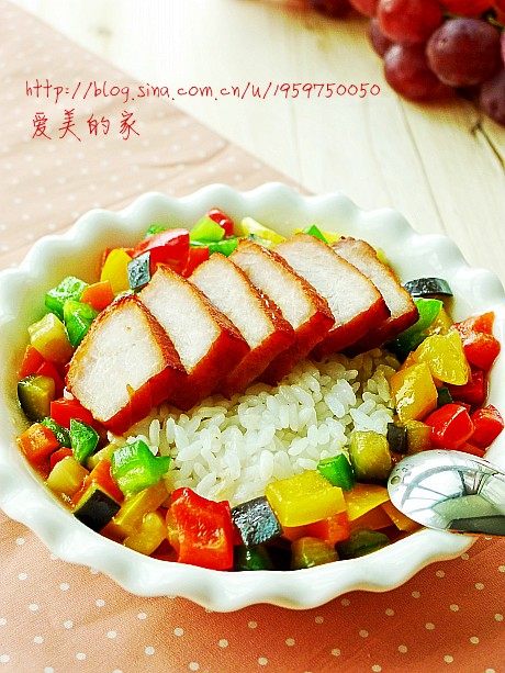 Char Siu Five-Color Rice - A Colorful and Flavorful Lunch for Busy Professionals