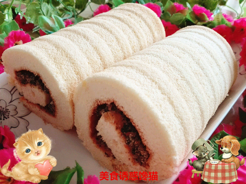 Peanut Sesame Cake Roll