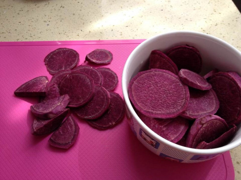 Steps to make Purple Sweet Potato Glutinous Rice Colorful Balls Dessert