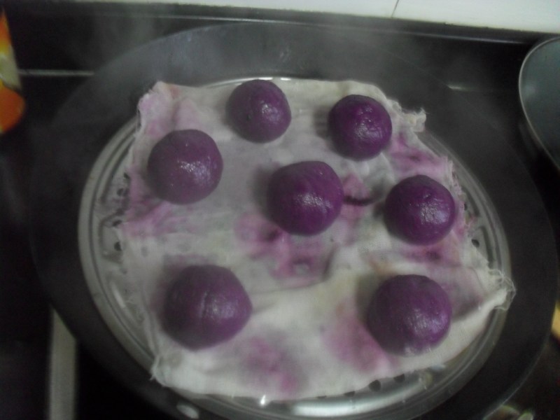 Steps for Cooking Coconut Purple Sweet Potato Glutinous Rice Cake