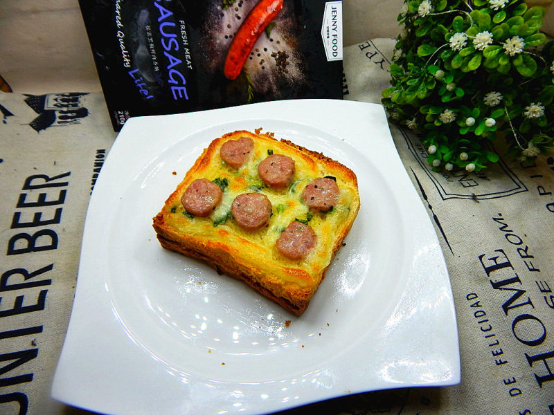 Breakfast - Sausage Cheese Toast