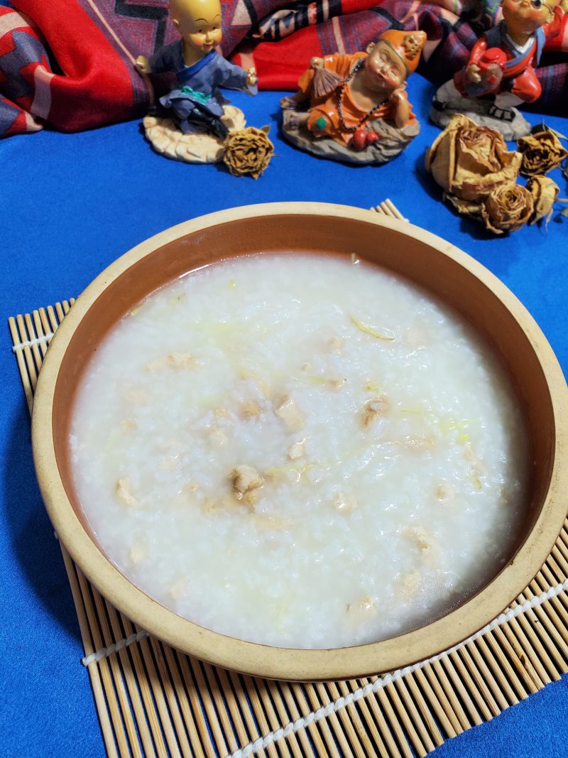 Steps for Making Ginger Chicken Congee