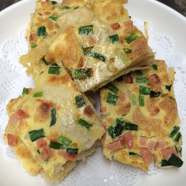 Scallion and Egg Pancake with Hot Water Dough