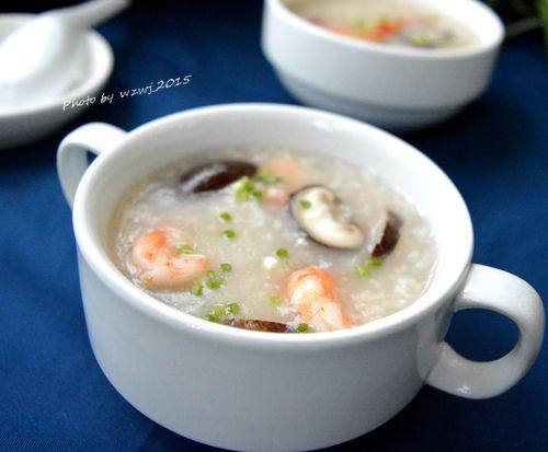 Shiitake Mushroom and Fresh Shrimp Congee