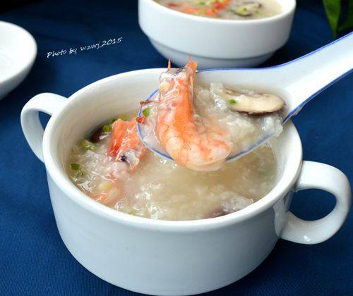 Shiitake Mushroom and Fresh Shrimp Congee