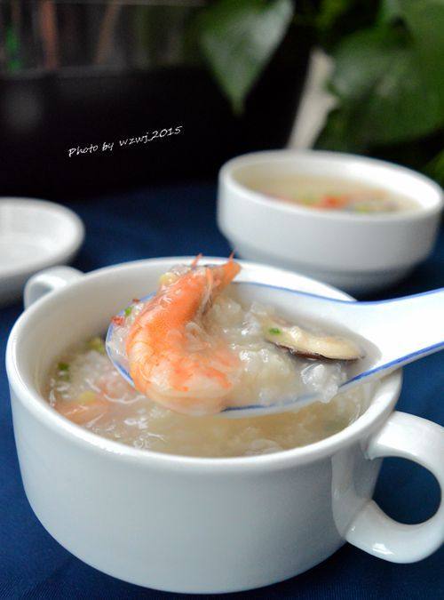 Shiitake Mushroom and Fresh Shrimp Congee