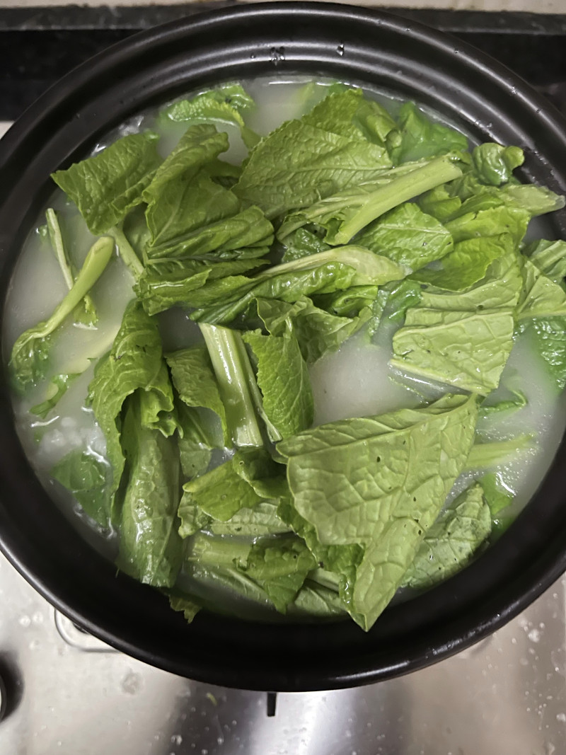 Steps for cooking Shrimp and Spring Vegetable Porridge