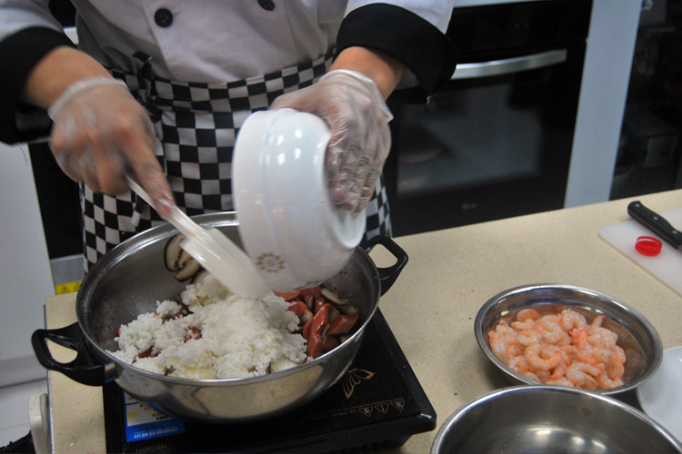 Baked Seafood Rice Cooking Steps