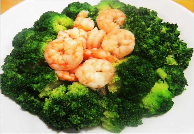 Broccoli Stir-Fried Shrimp