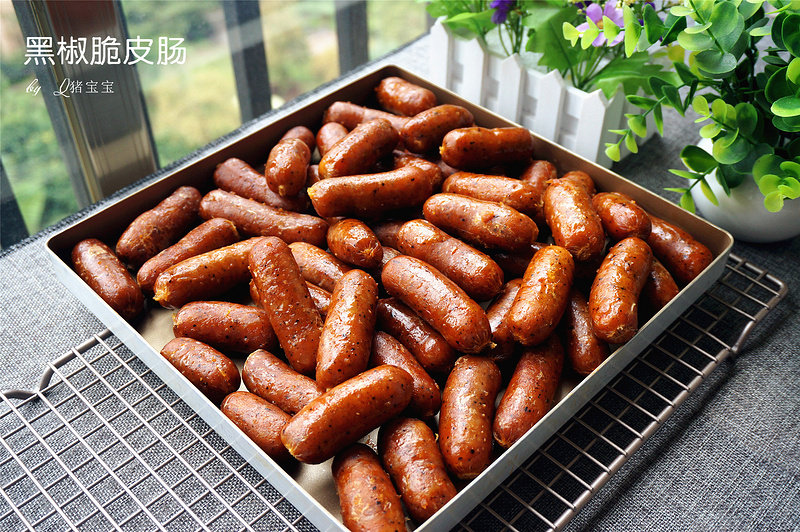 Homemade Crispy Black Pepper Sausage