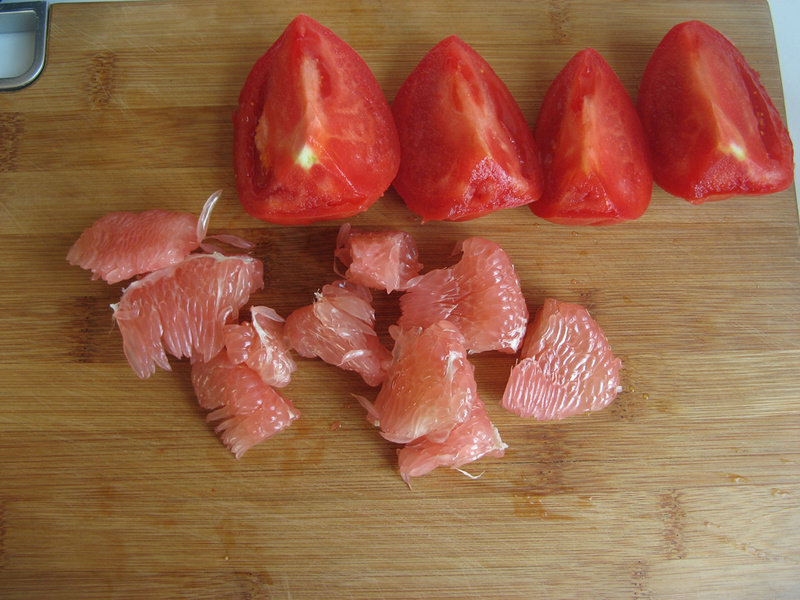 Red Grapefruit Tomato Juice Making Steps