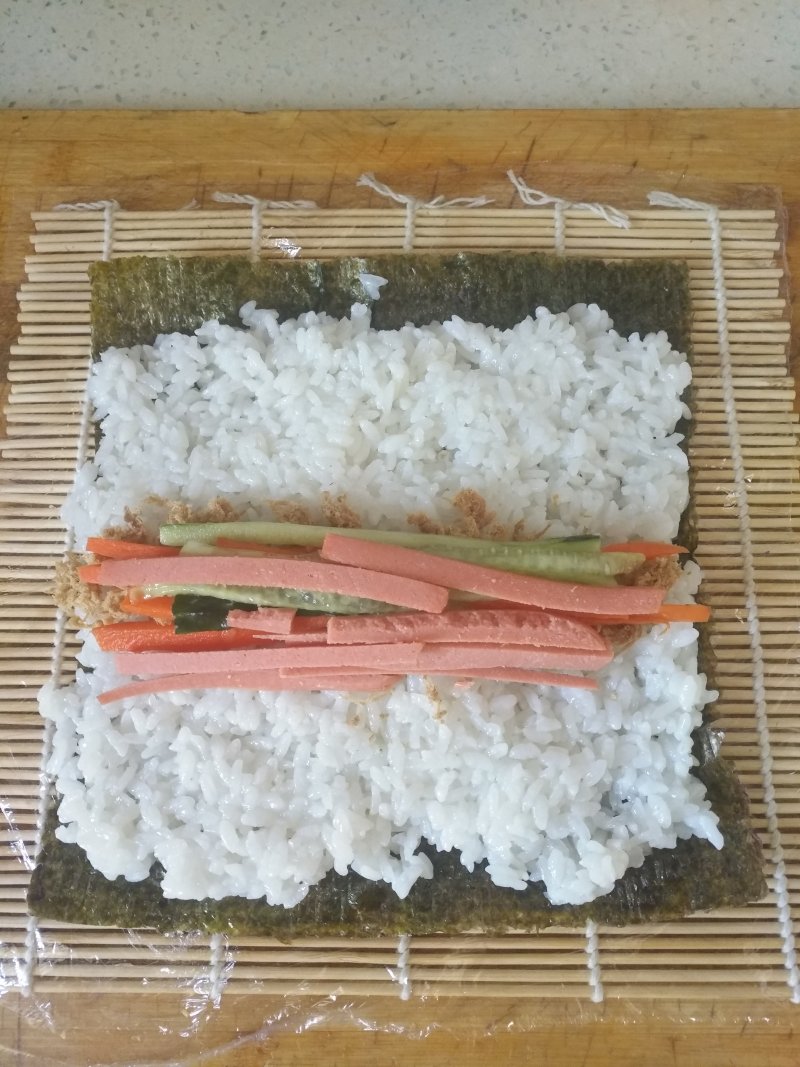 Steps for Making Colorful Sushi