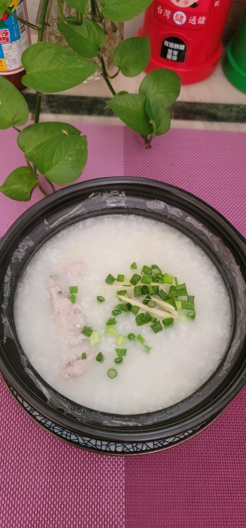 Steamed Grass Carp Fish Ball Congee