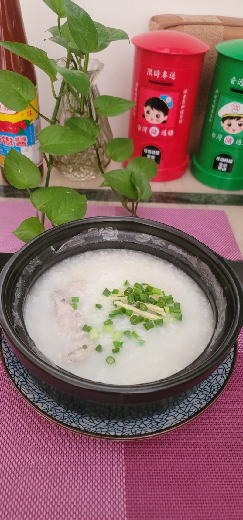 Steamed Grass Carp Fish Ball Congee Cooking Steps