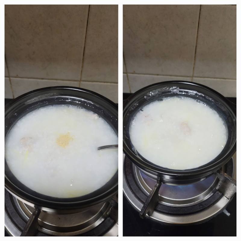 Steamed Grass Carp Fish Ball Congee Cooking Steps