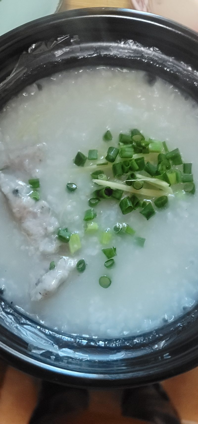 Steamed Grass Carp Fish Ball Congee Cooking Steps