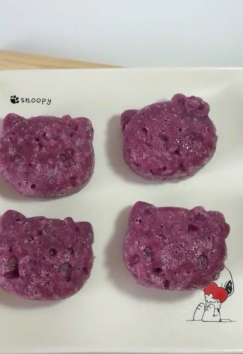 Steps to Make Milk Fragrant Purple Sweet Potato Cake