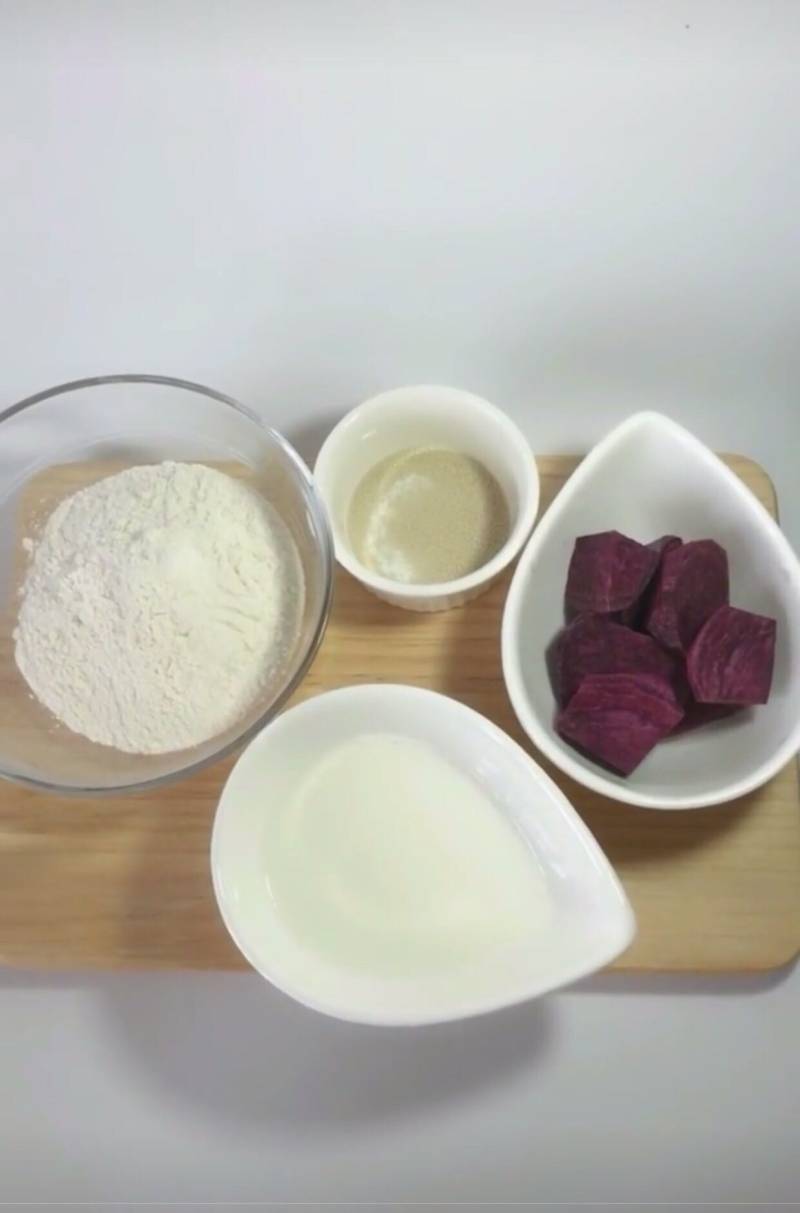 Steps to Make Milk Fragrant Purple Sweet Potato Cake